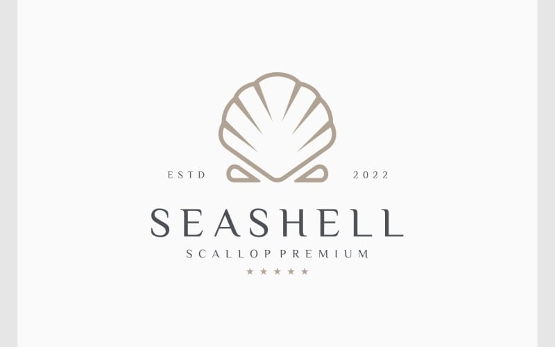 scallop shell oyster seafood logo original