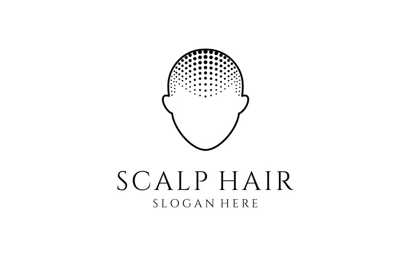 scalp hair transplant head logo original