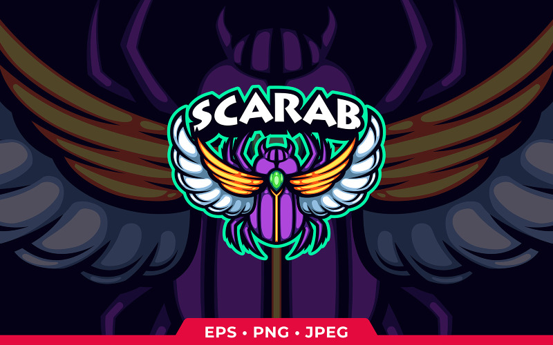 scarab beetle vector mascot original