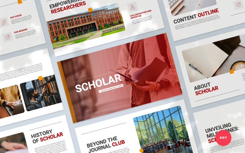 scholar journal club presentation powerpoint template original