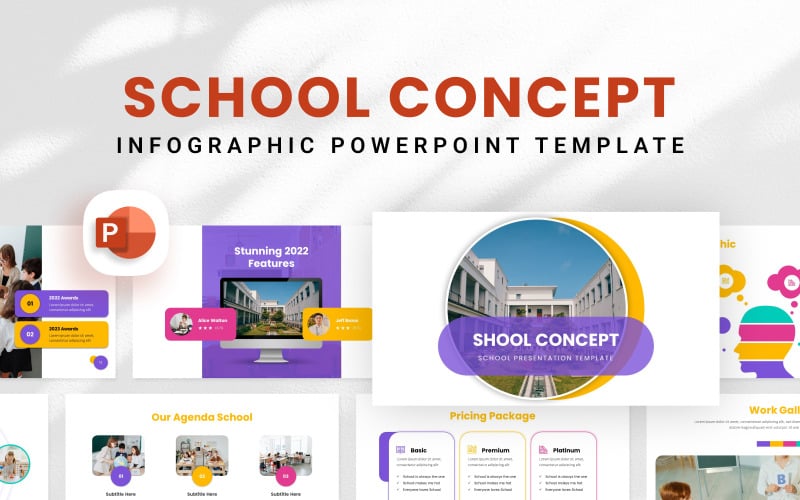 school concept presentation template original