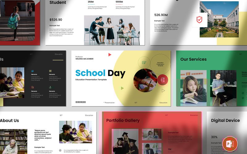 school day powerpoint presentation template original
