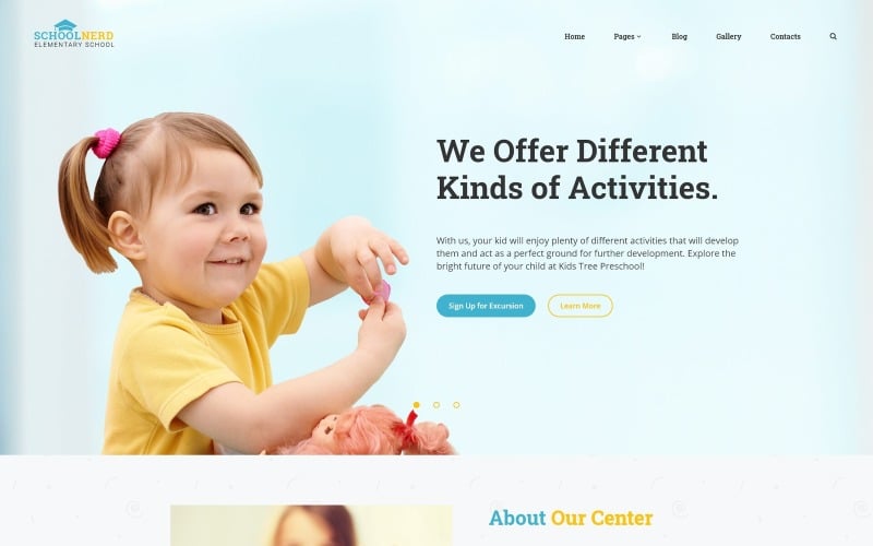 school nerd elementary school multipage modern joomla template original
