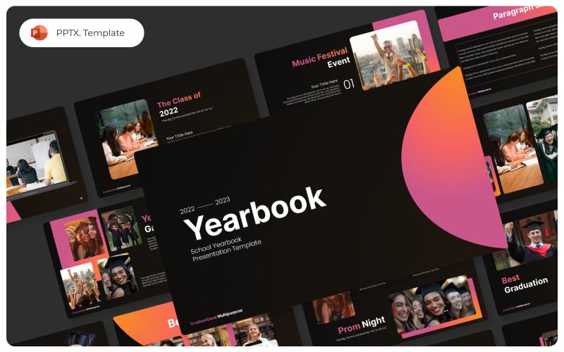 school yearbook powerpoint template original