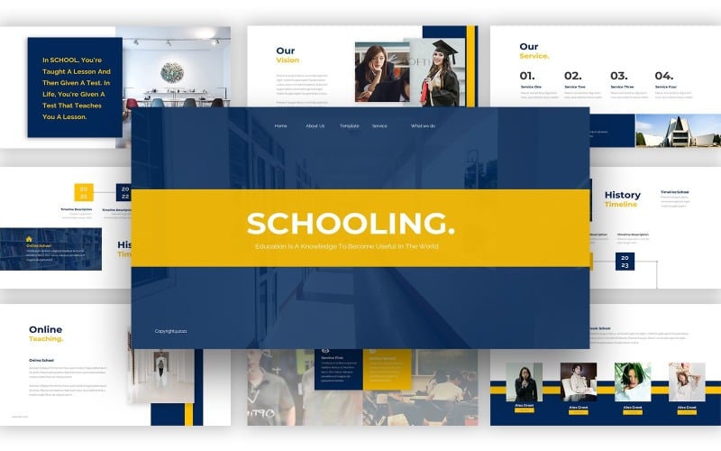 schooling presentation powerpoint template original