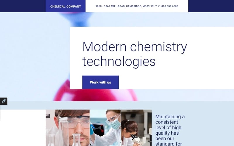 science lab responsive landing page template original
