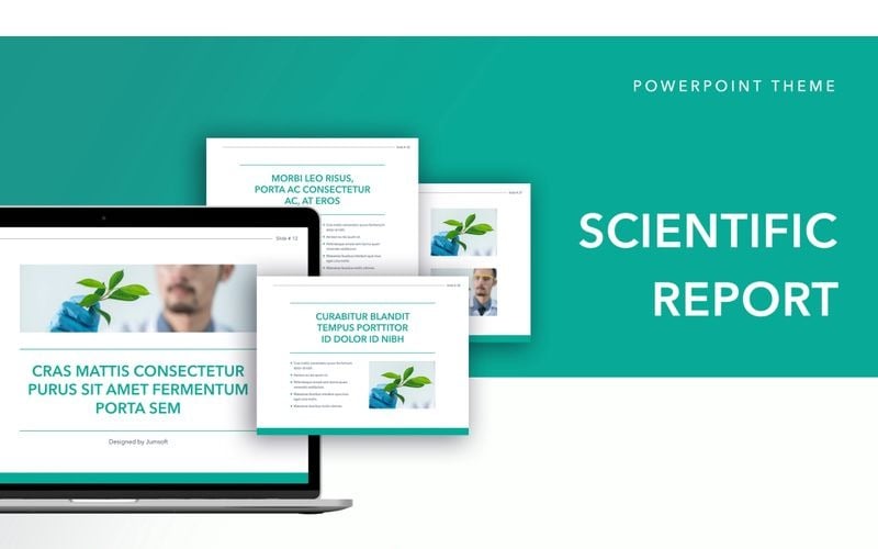 scientific report powerpoint template original