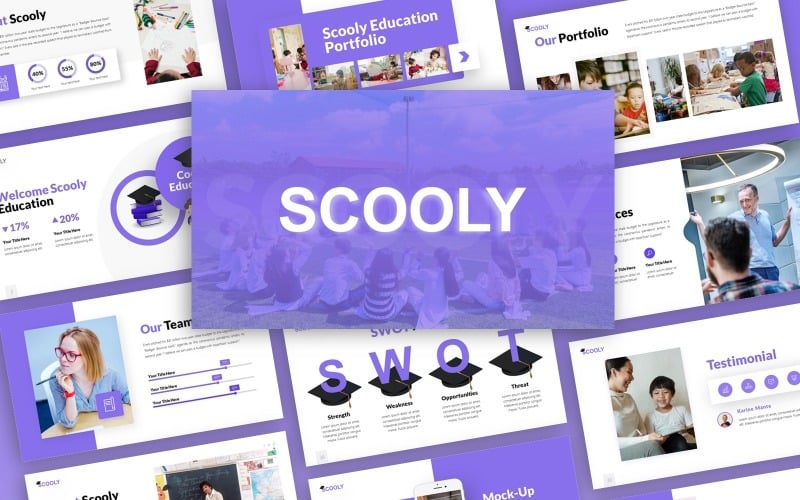 scooly education multipurpose creative powerpoint template original