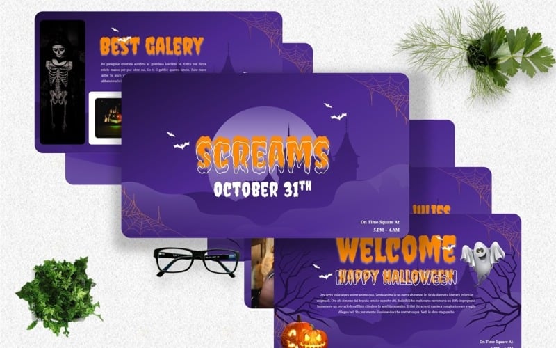 screams halloween powerpoint templates original