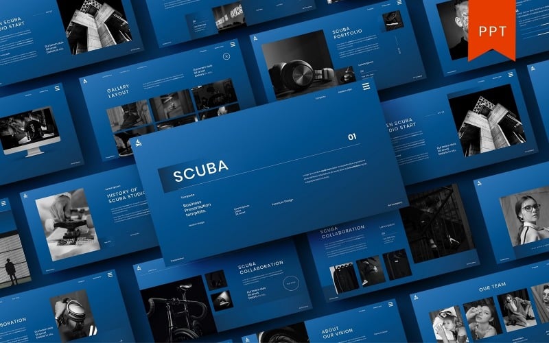 scuba business powerpoint template original