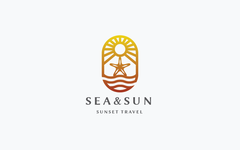 sea and sun v pro logo template original