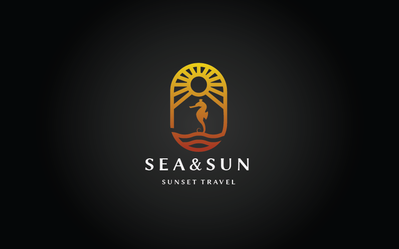 sea and sun v pro logo template original