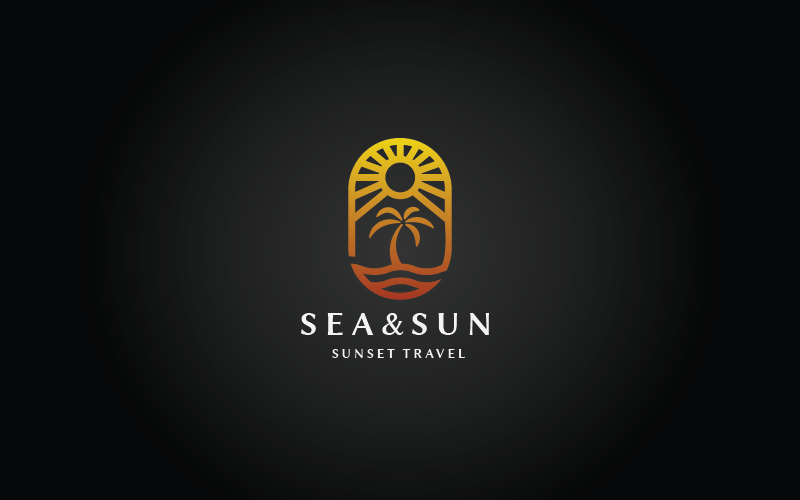 sea and sun v pro logo template original