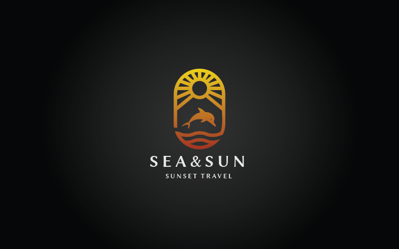sea and sun v pro logo template original