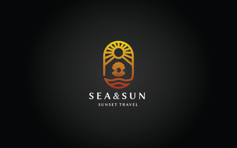 sea and sun v pro logo template original