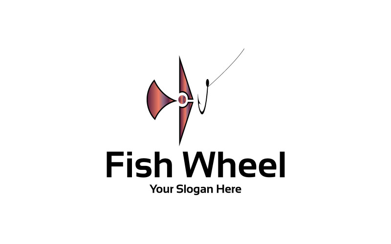 sea fish wheel logos template original