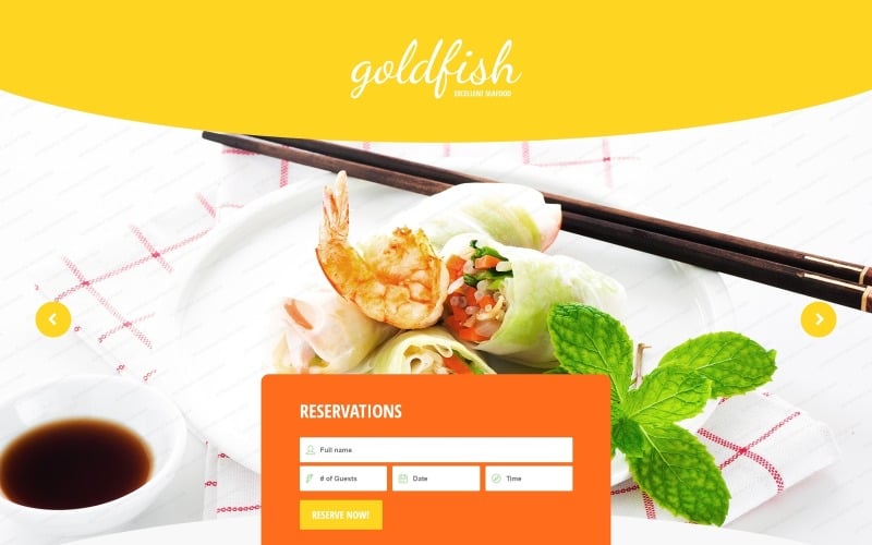 seafood restaurant responsive landing page template original
