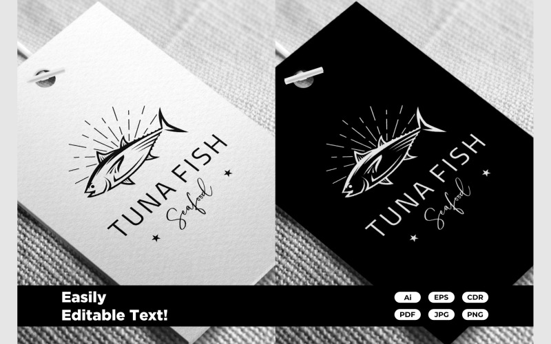 seafood tuna salmon fish food logo original