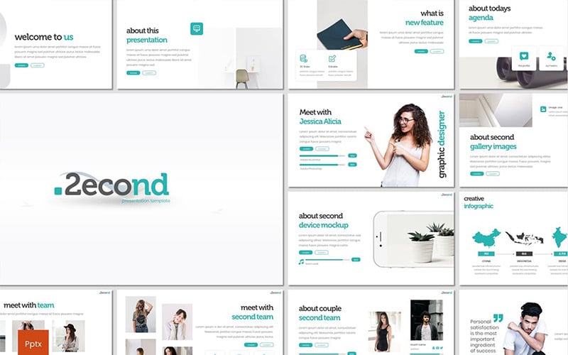 second powerpoint template original