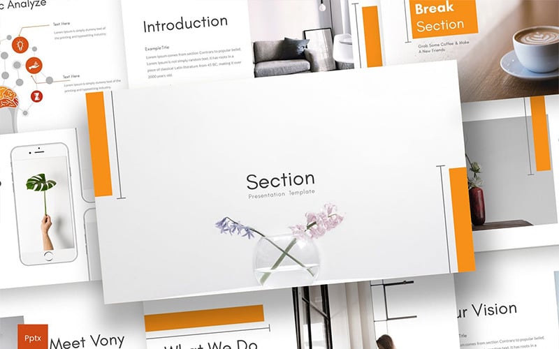 section powerpoint template original