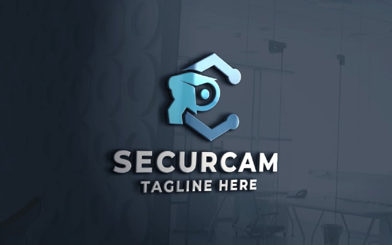 secure camera pro logo template original