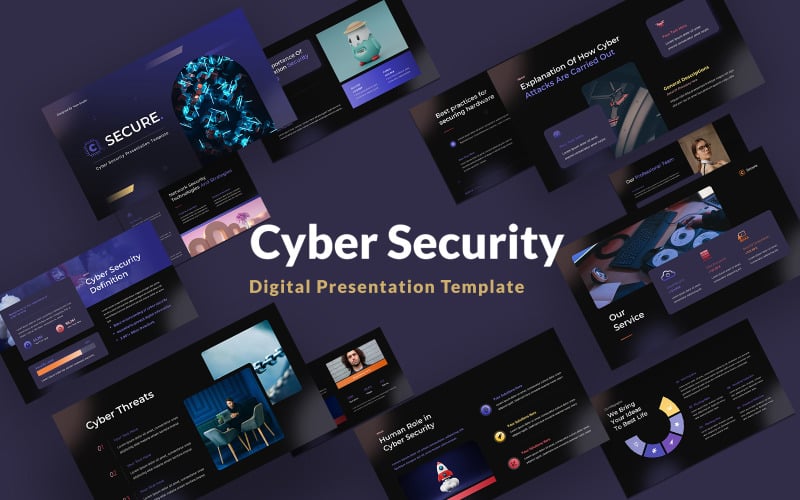 secure cyber security powerpoint template original