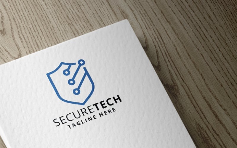 secure tech logo pro template original