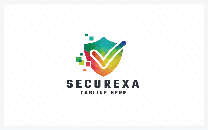 securexa tech pro logo template original