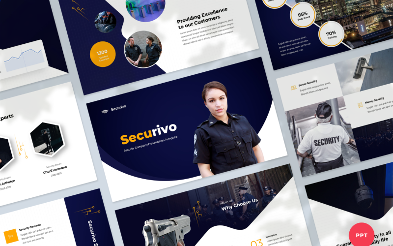 security company presentation powerpoint template original