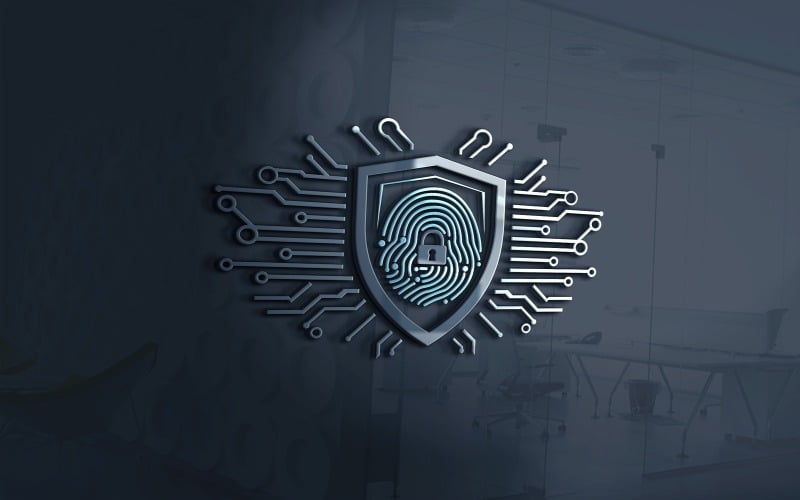 security software business logo template vector original