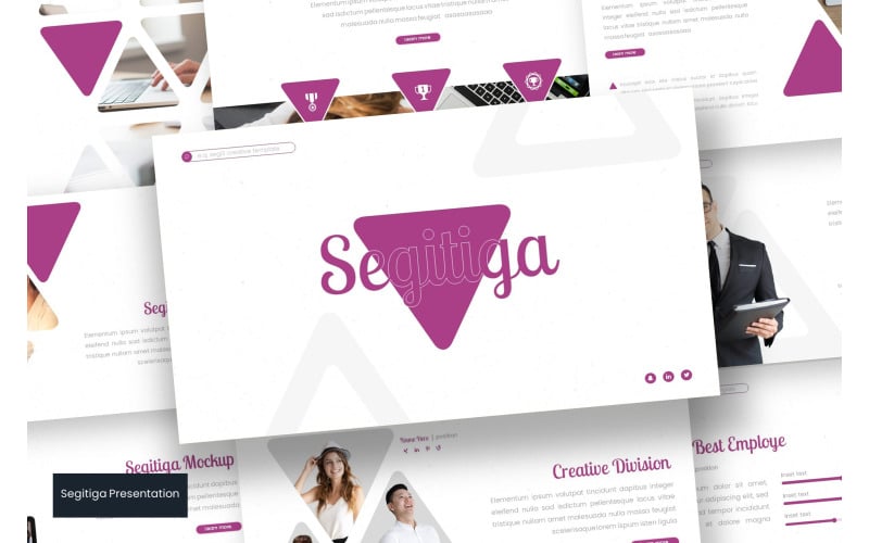 segitiga powerpoint template original