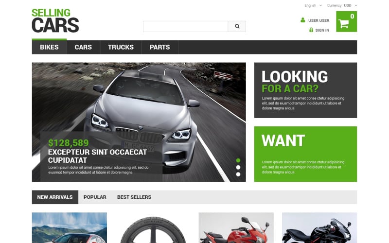 selling cars prestashop theme original