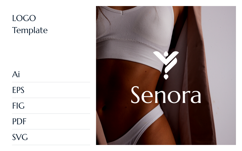 senora abstract lingerie logo template original