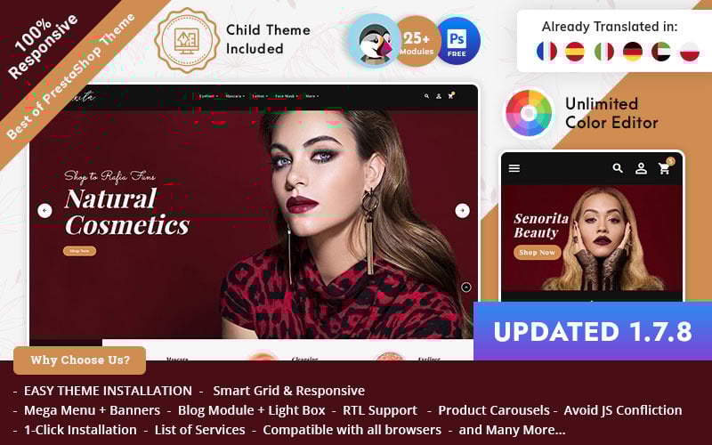 senorita cosmetic prestashop responsive theme original