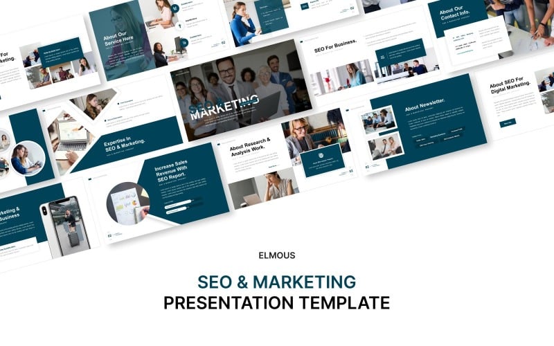 seo amp marketing powerpoint template presentation original