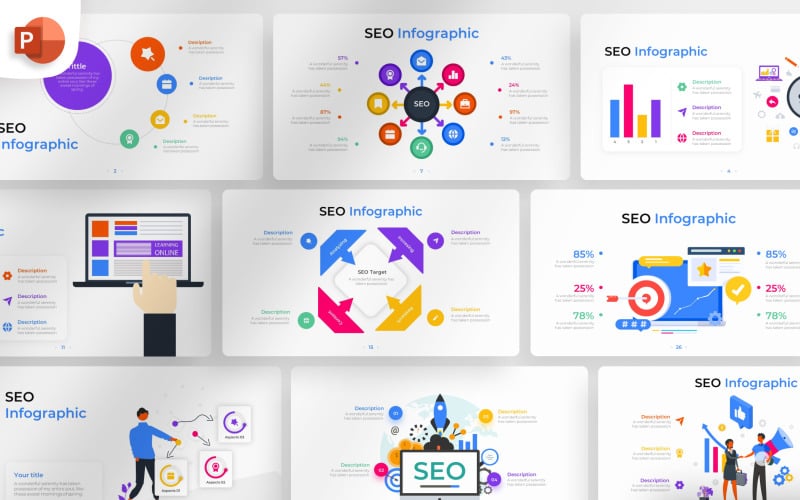 seo powerpoint infographic template original