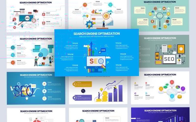 seo vector infographic powerpoint template original