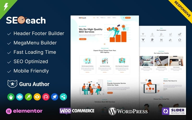seoeach digital marketing and seo wordpress theme original