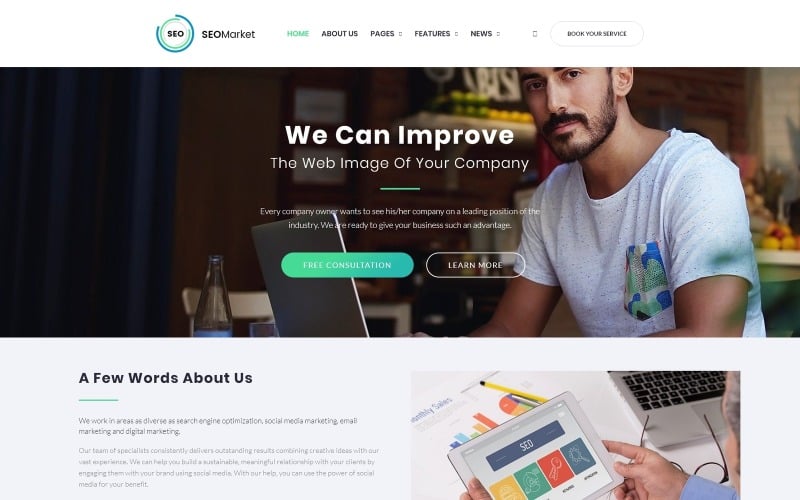 seomarket seo website wordpress theme original