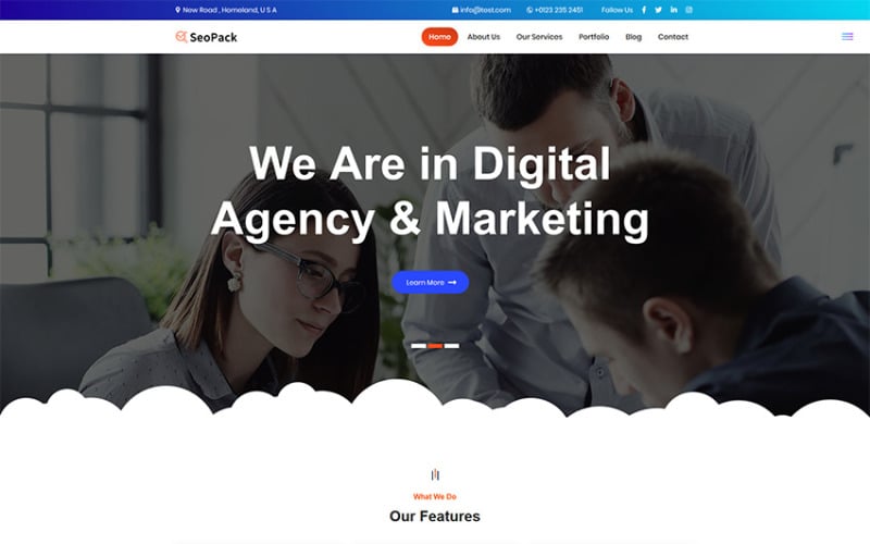 seopack landing page template original