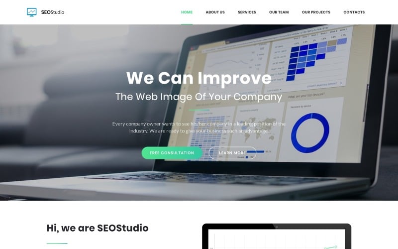seostudio consulting landing page template original
