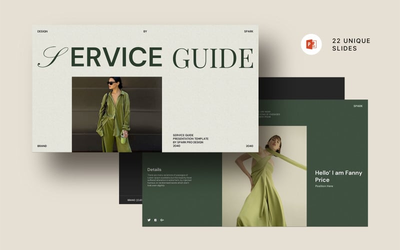 service guide powerpoint template original