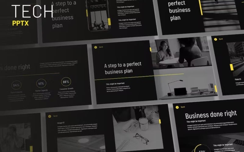 servir dark theme agency powerpoint original