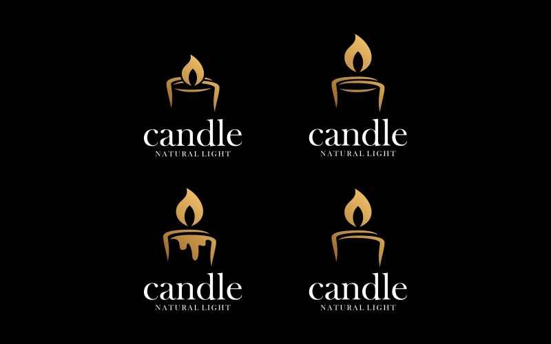 set candle light luxury logo original