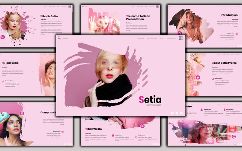 setia beauty presentation powerpoint template original