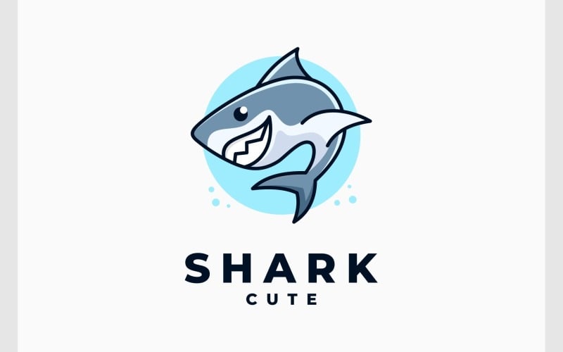 shark mascot cartoon logo original