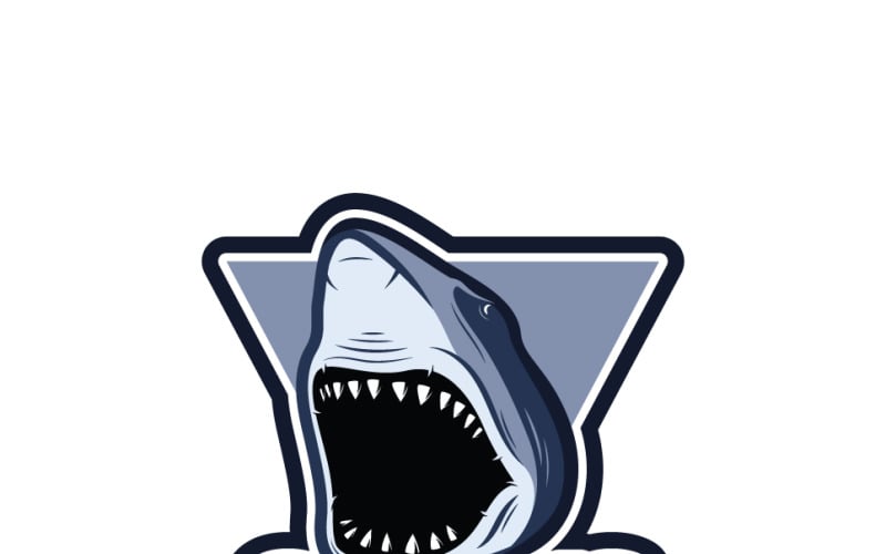 shark sport logo template original