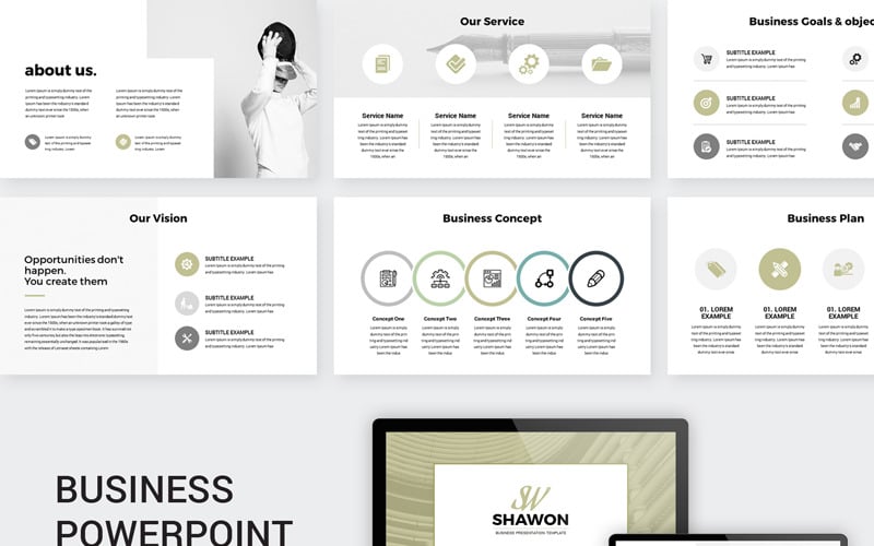 shawon minimal clean powerpoint template original