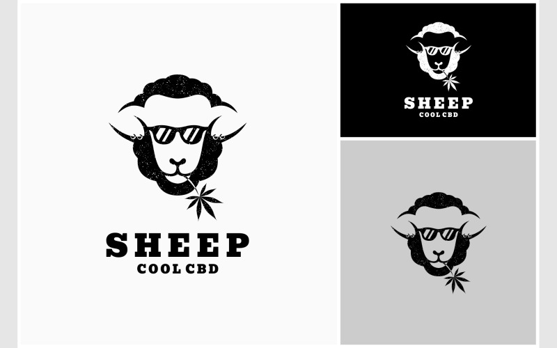 sheep cbd stylish rustic logo original