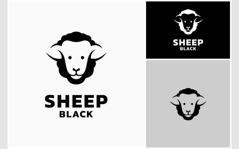 sheep lamb domestic animal logo original
